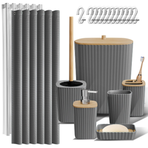 Virtu 20 Piece Bamboo Bathroom Sets