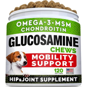 Glucosamine Treats for Dogs - Joint Supplement w/Omega-3