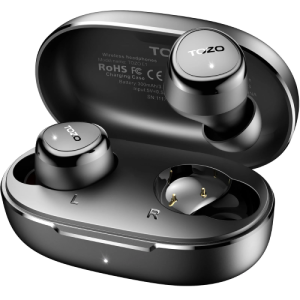 TOZO E1 Wireless Earbuds Bluetooth 5.3 Lightweight in Ear Headphones Build in Noise Cancelling Mic
